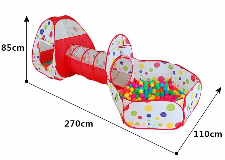 خيمة اللعب للاطفال 3×1 + 50 كورة ملون